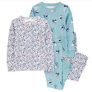 Carter's Blue and White Penguin Pajama Set